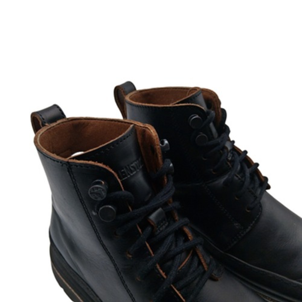 Birkenstock Boots Womens EU 39 US 9 Black Leather Combat Ankle Lug Sole Portugal - Picture 3 of 13